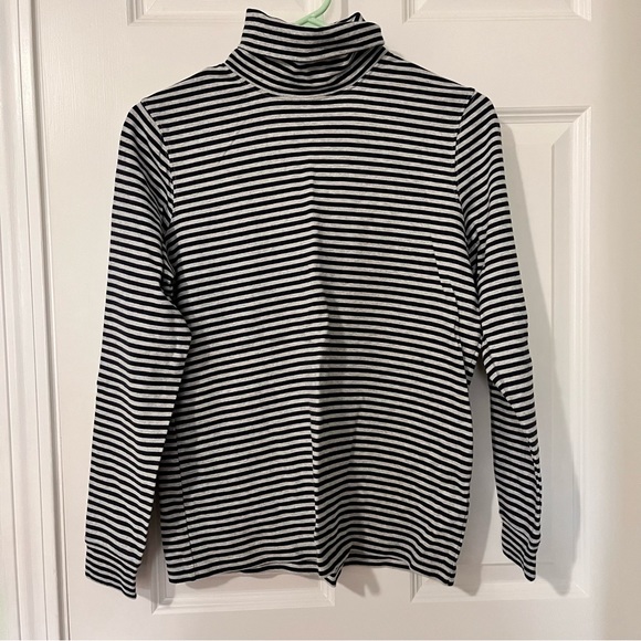 Striped Turtleneck Long Sleeve T-Shirt